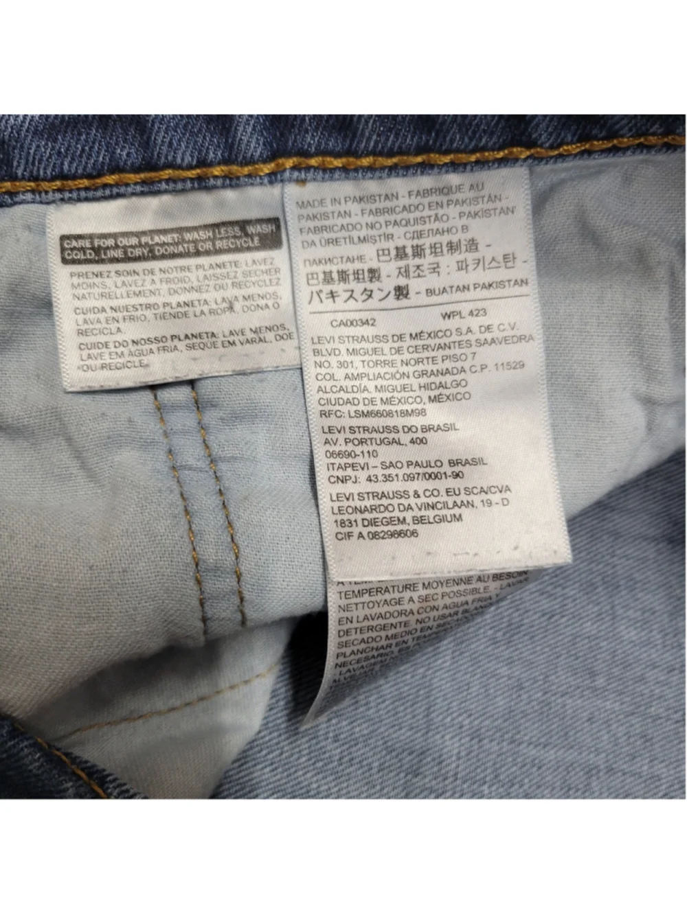Levi's 541 Mens Straight Leg Cotton Elastane Blend Blue Jeans Size 38/30 Pre-own